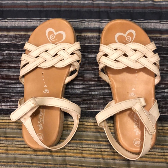 little girls white sandals